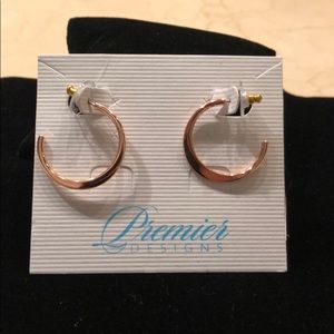 Rose gold hoop earrings